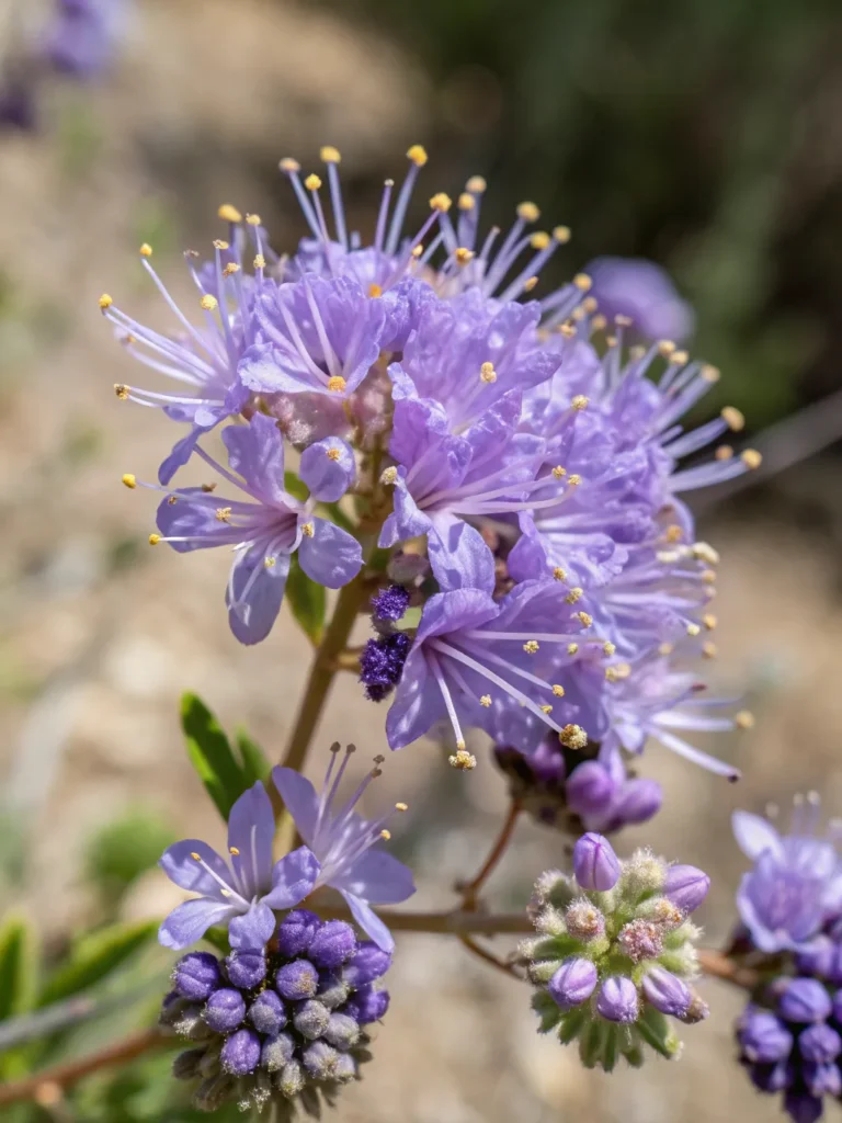 3 close up of california lilac wild flower