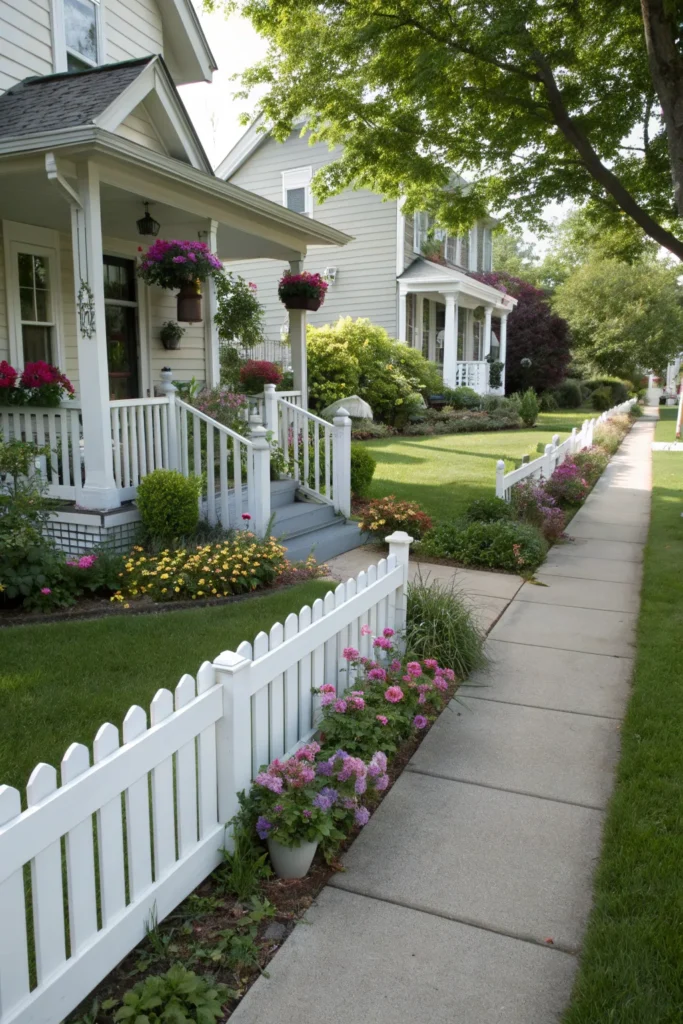 3 cozy white picket fence design a suburban fron