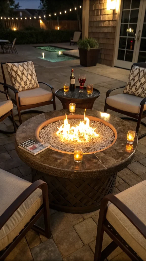 3 fire pit table a round fire pit table in the