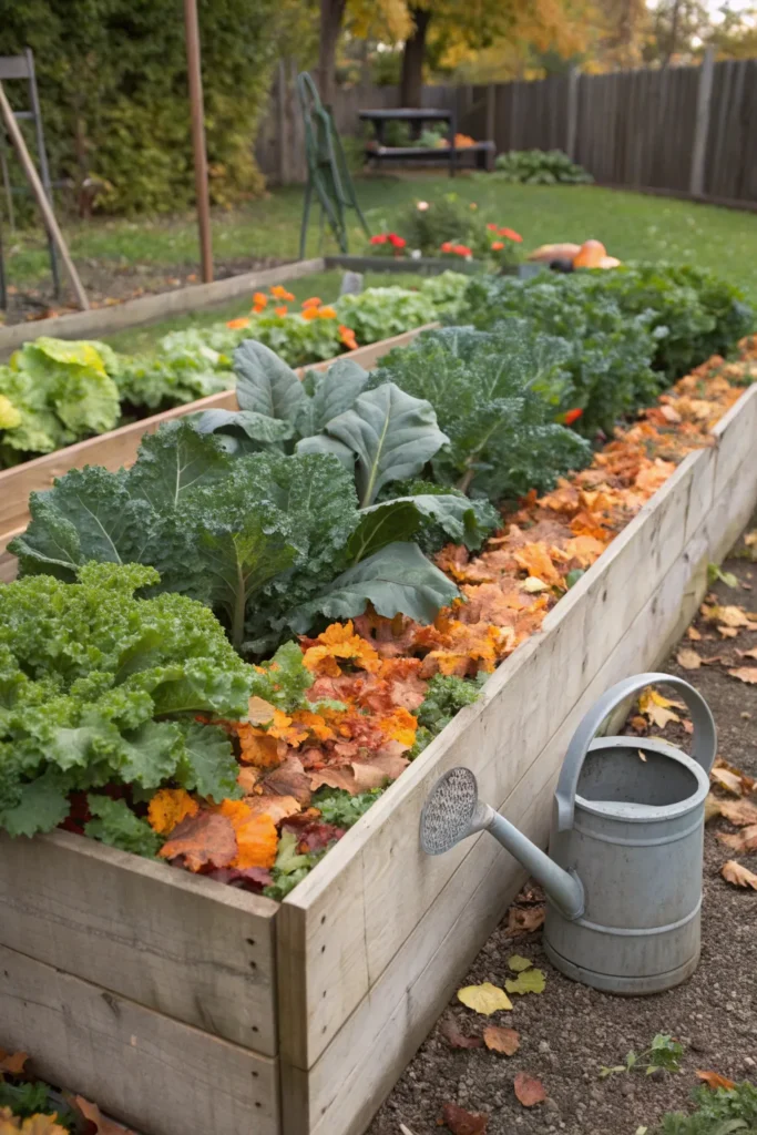3 plant cool weather vegetables a raised wooden