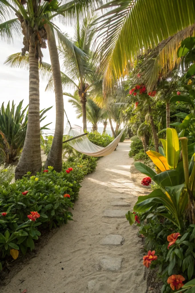 3 tropical sandy pathway garden a sandy pathway