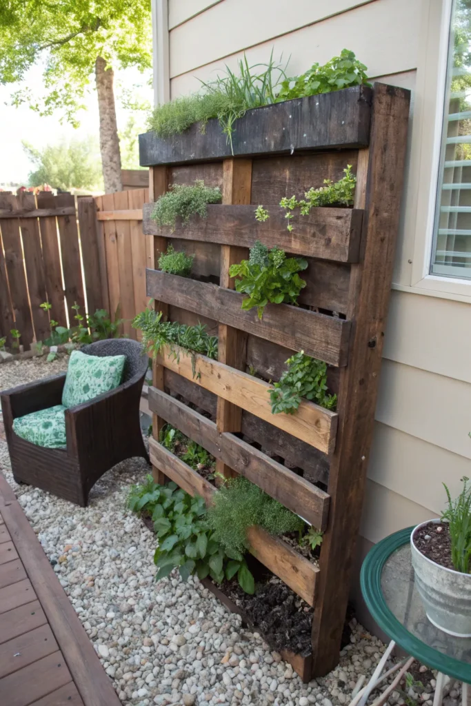 3 vertical pallet planter a repurposed wooden pa