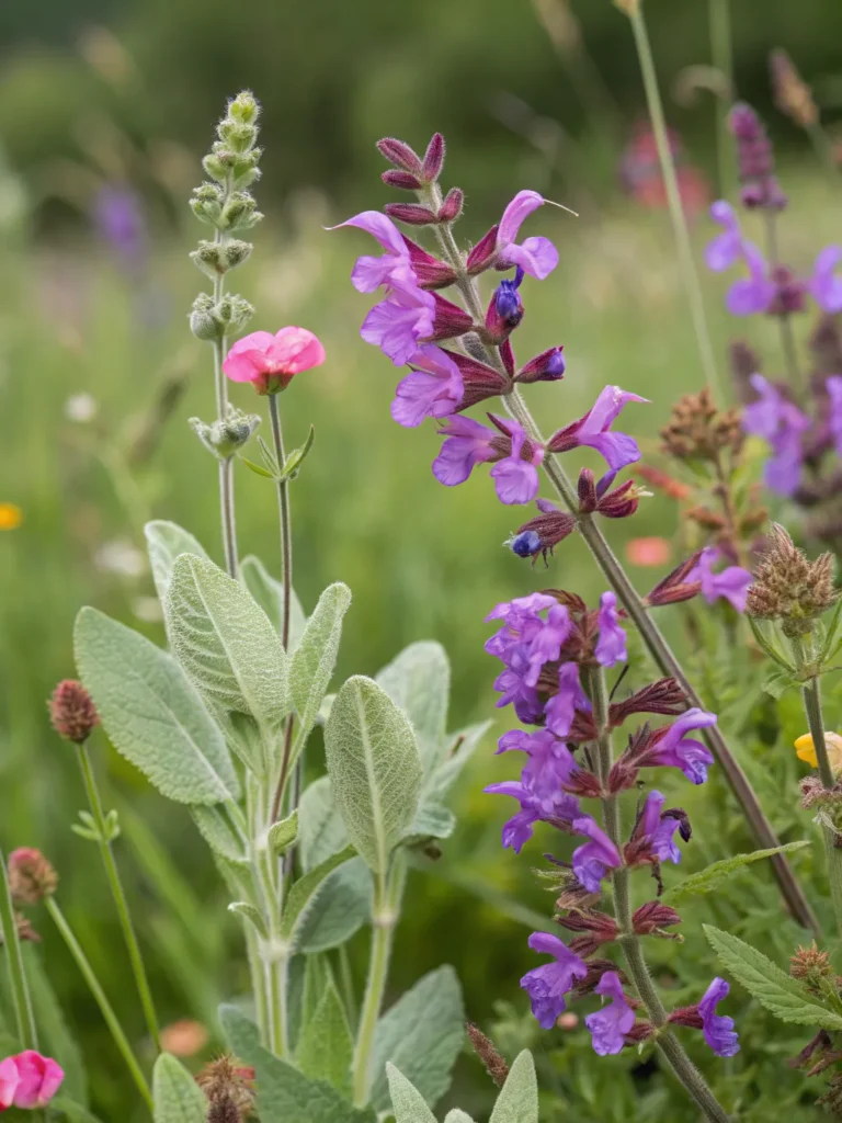 30 close of wild sage wild flower