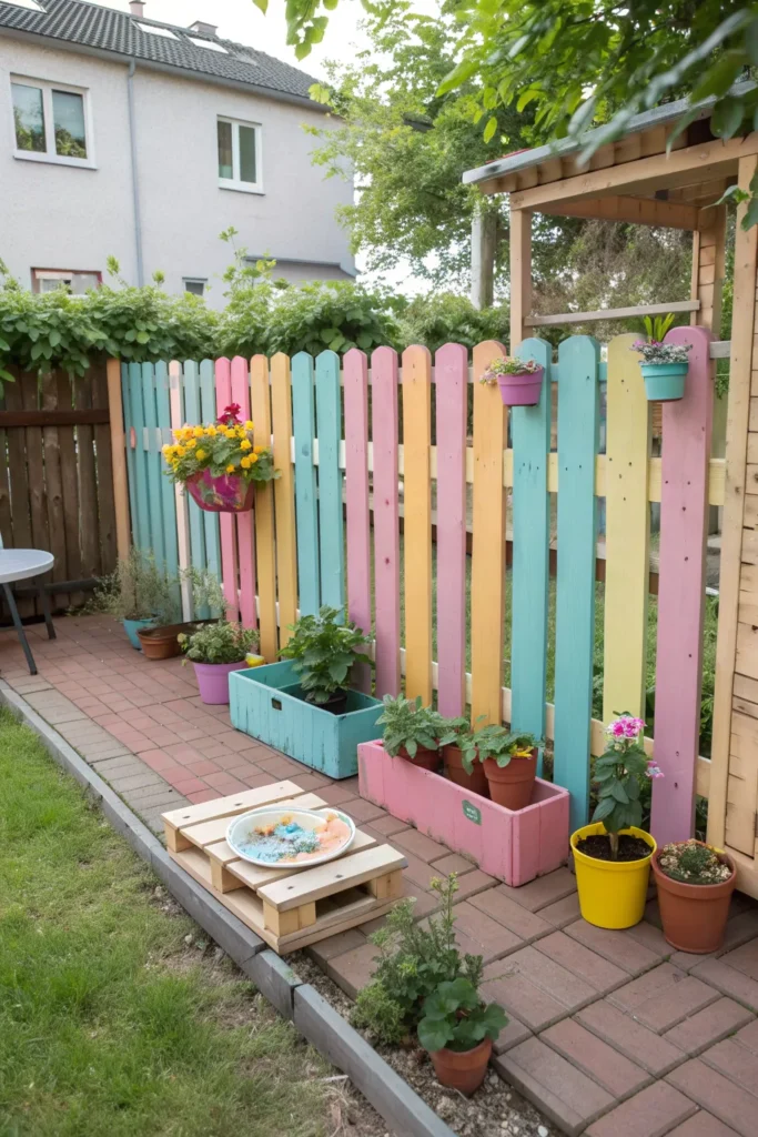 30 diy painted pallet fence fence made of repurp