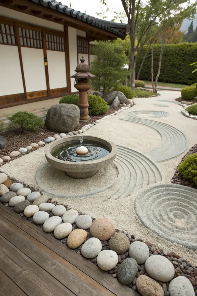 30 meditative garden border with zen stones sm