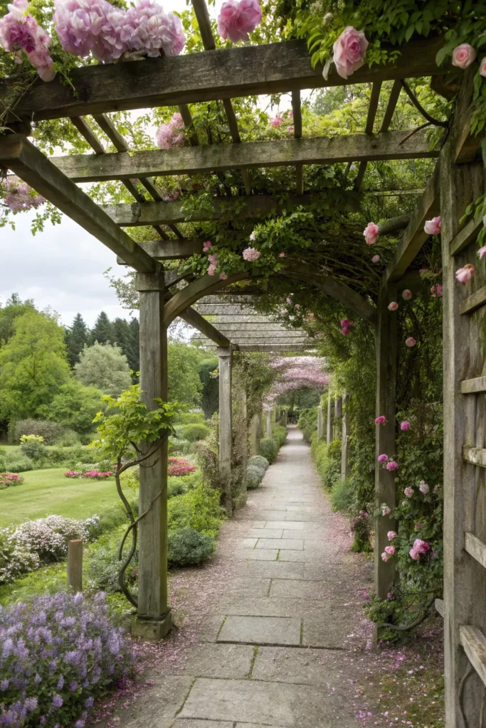 31 pathways framed with arches and arbors a path