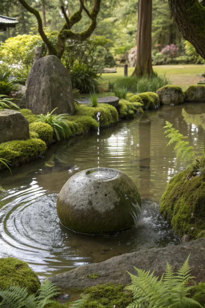 31 serene rock bubble fountain a smooth boulder