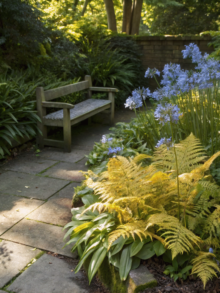 33 agapanthus golden drop shaded garden nook wi