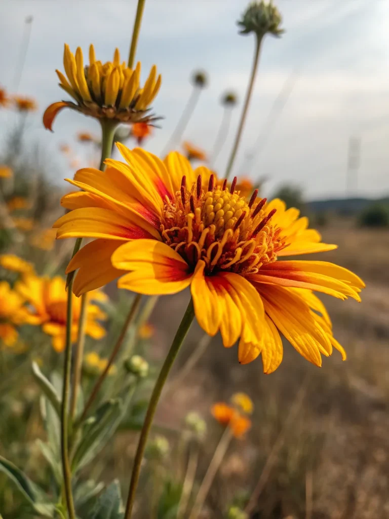 33 close of wild marigold wild flower