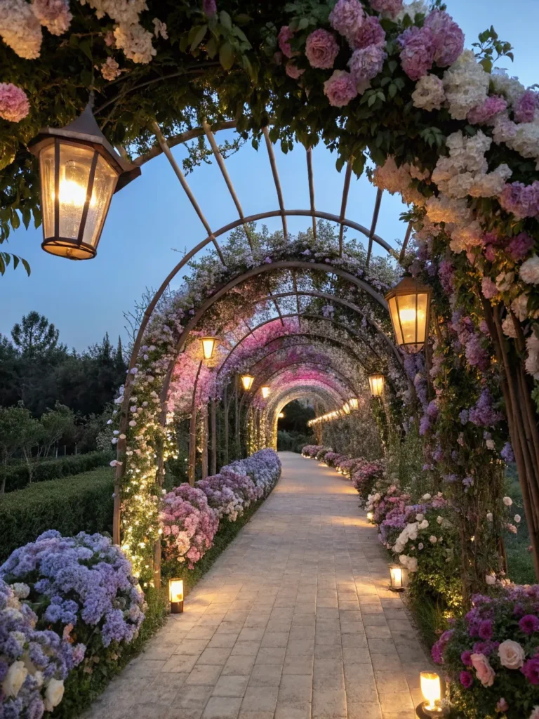 33 realistic photo of a long tunnel of arbors cov