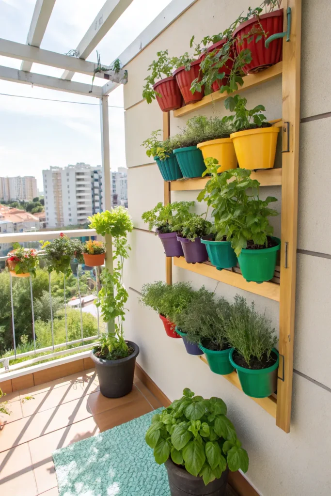 33 vertical herb garden with hanging pots a wa