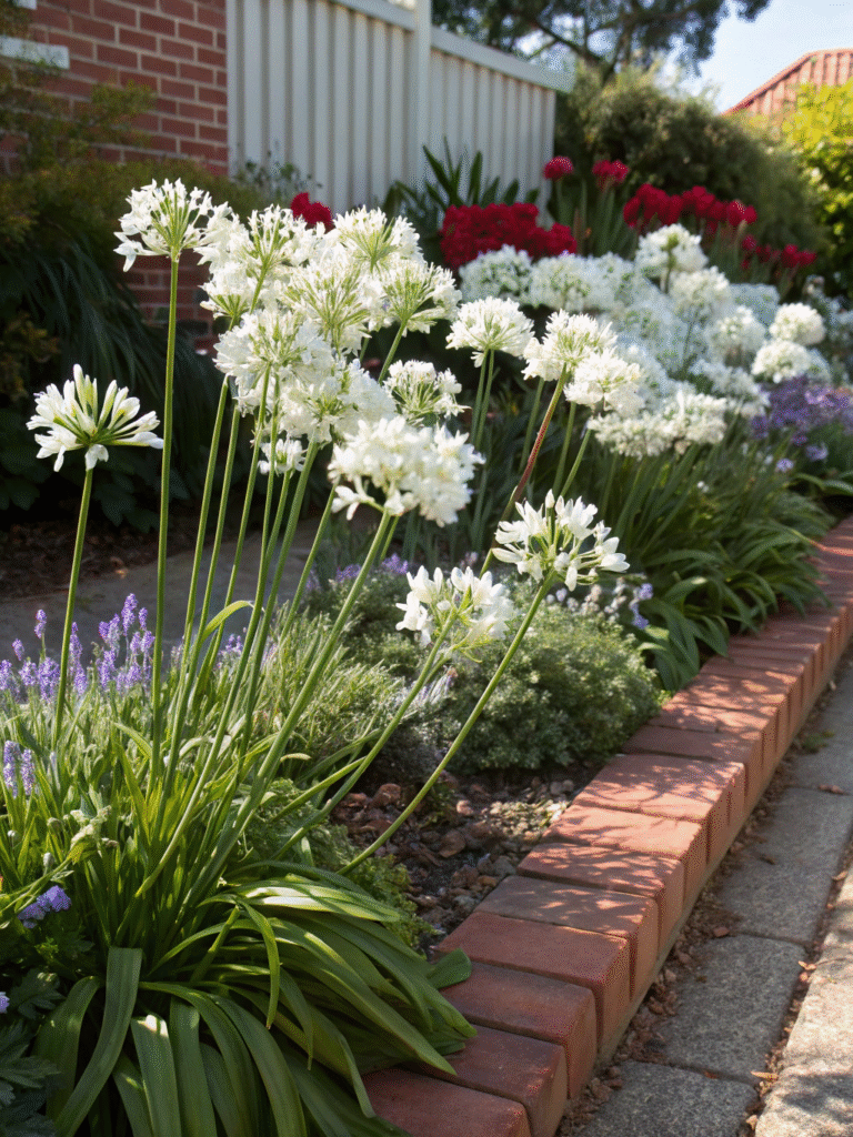 34 agapanthus albus classic cottage garden with