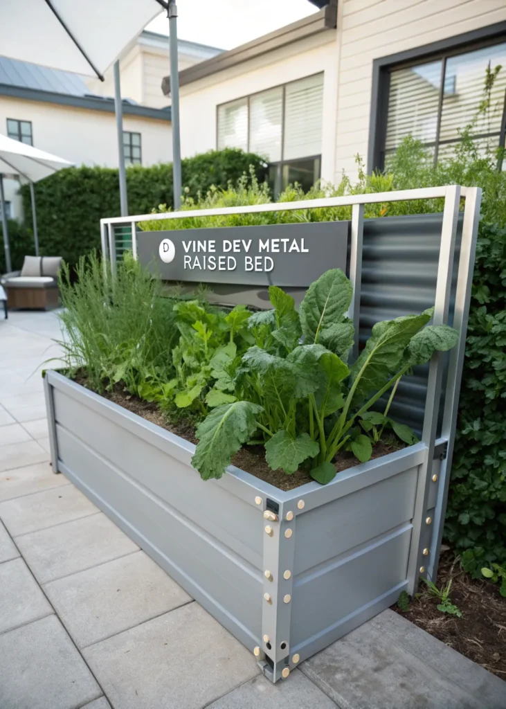 34 d vine dev metal raised bed a metal framed