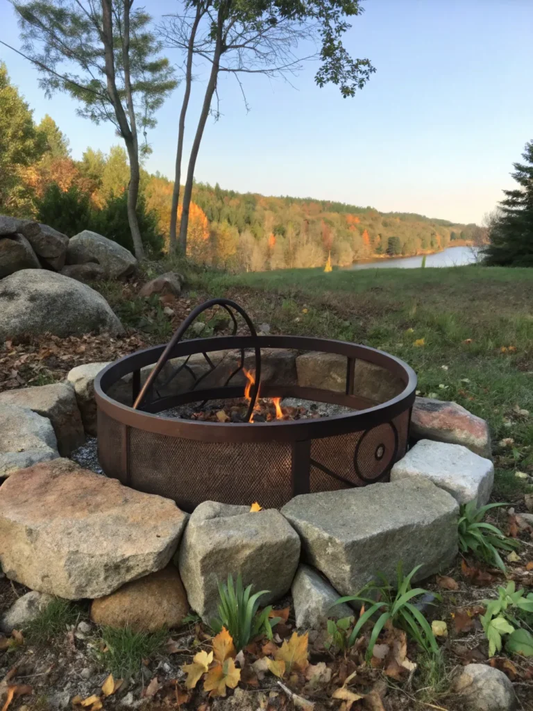 34 metal fire ring natural fire pit ideas