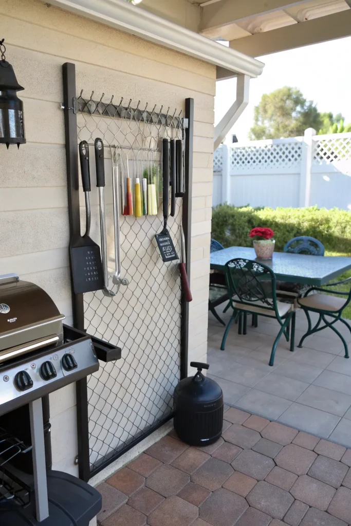 34 quick access tool hanger patio bbq area ideas