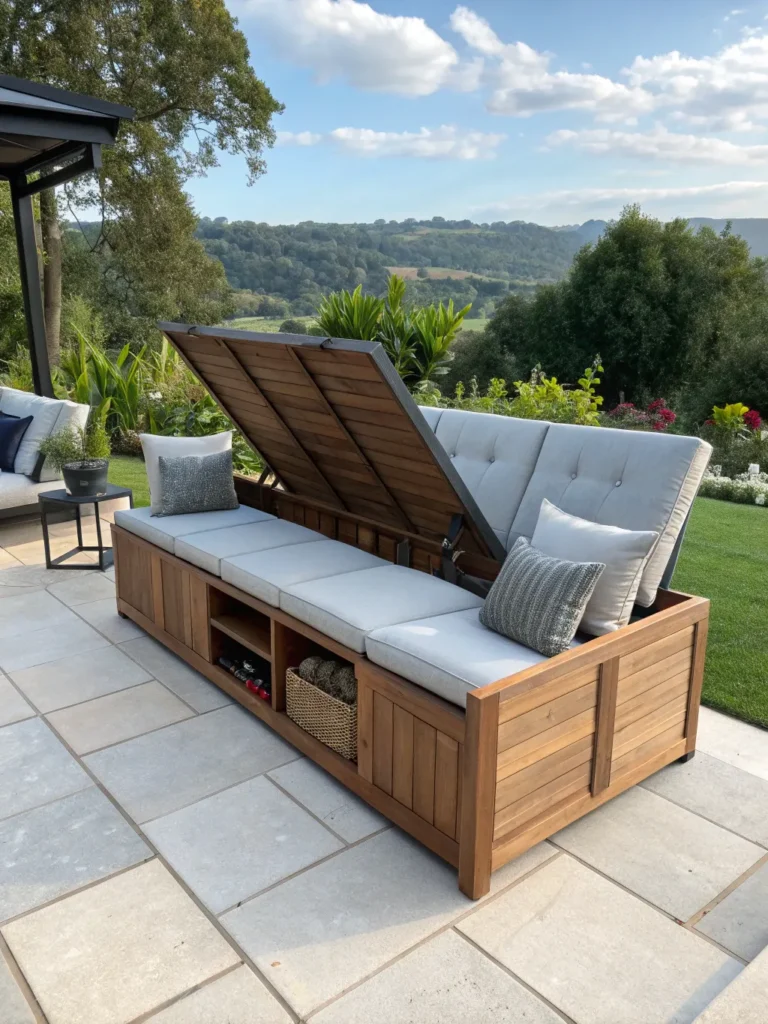 35 convertible seating with hidden storage patio