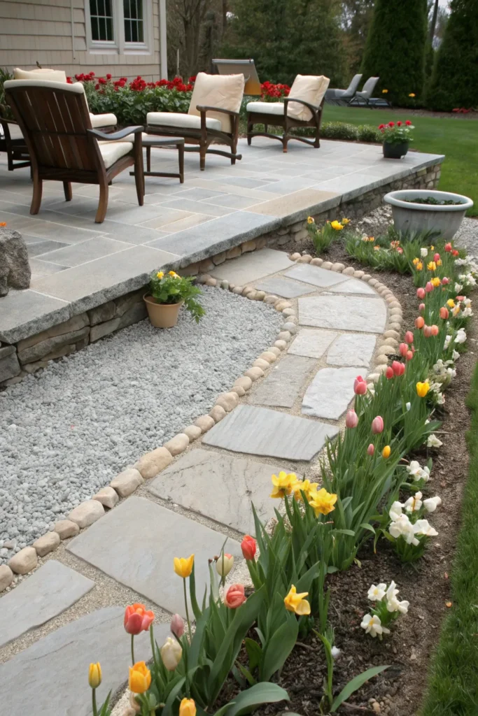 35 decorative gravel borders stone patio bordere