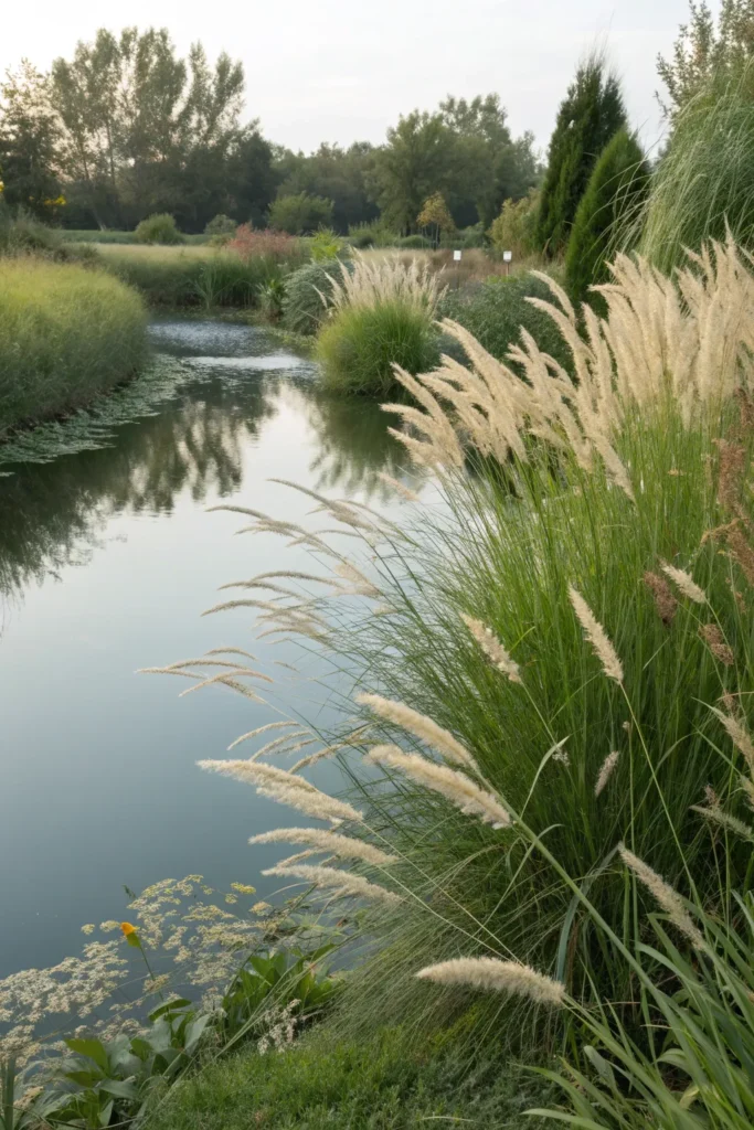35 no mow grass pond a pond surrounded by orna