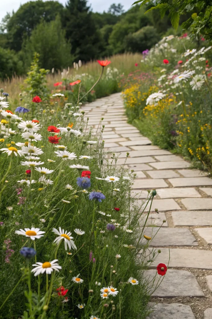 35 wildflower stone pathway garden a stone pathw