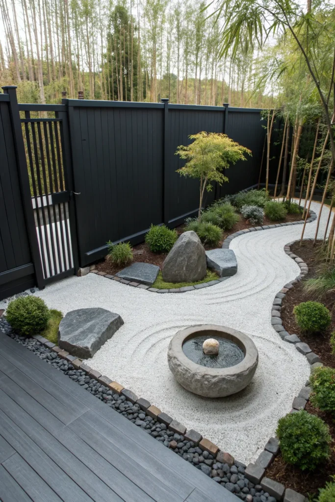 37 modern zen garden a peaceful black fenced yar