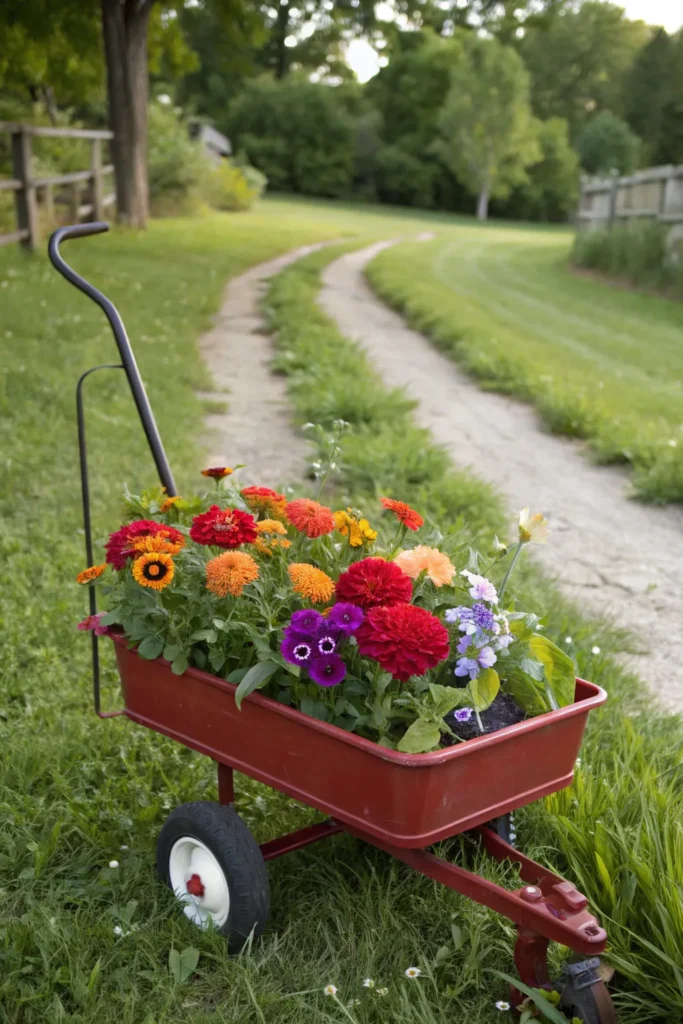 37 toy wagon flower bed red metal toy wagon fi