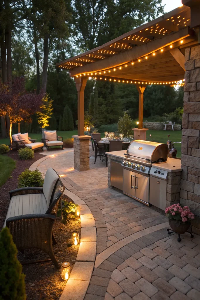 38 led path lighting to bbq zone patio bbq area i