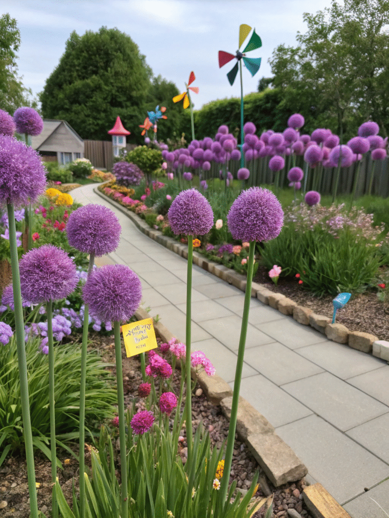 39realistic photo of a cheerful family garden with