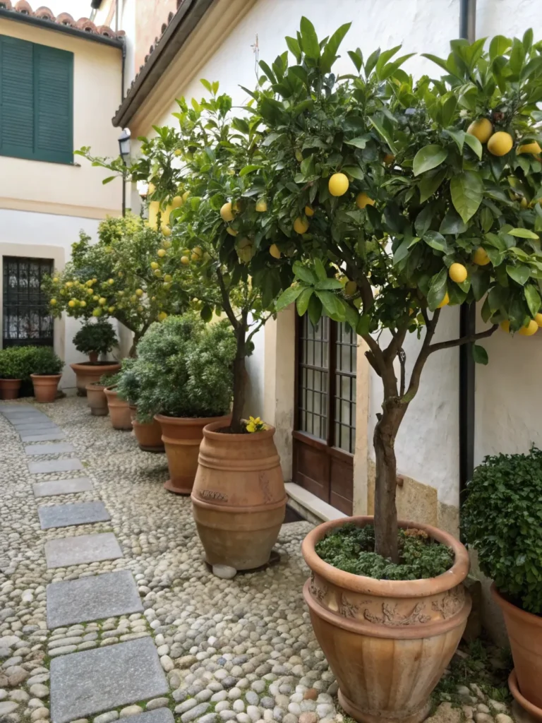 4 a charming small courtyard garden with dwarf le