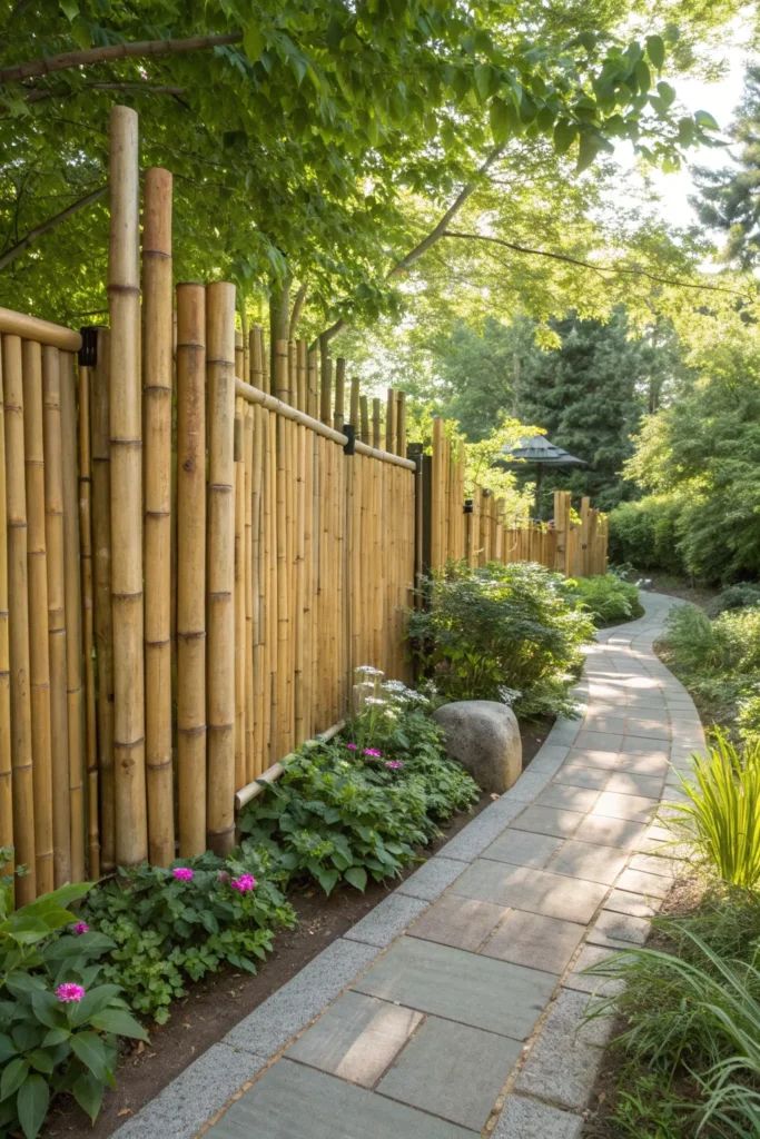 4 artistic bamboo statement bamboo garden fence