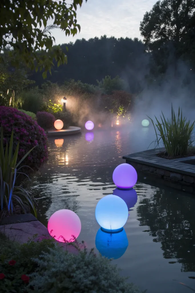 Garden Ponds at Night