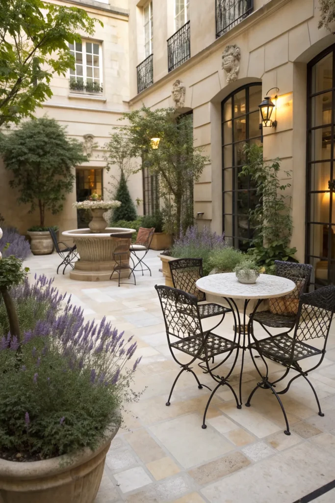 4 parisian courtyard elegant outdoor courtyard k