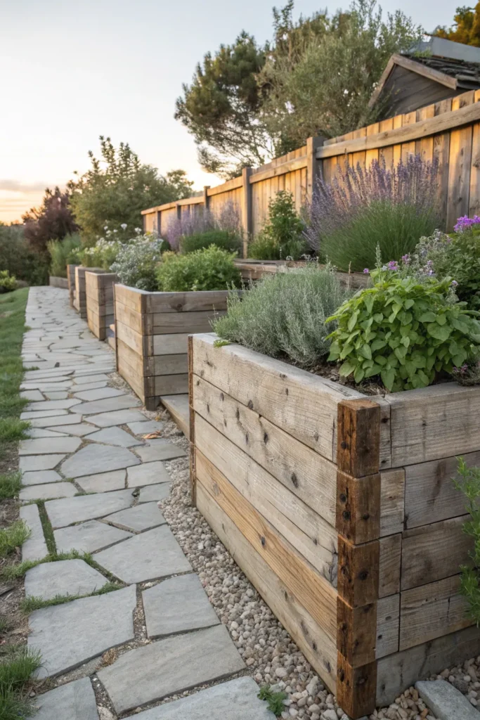 4 rustic timber garden wall a sturdy wall made o