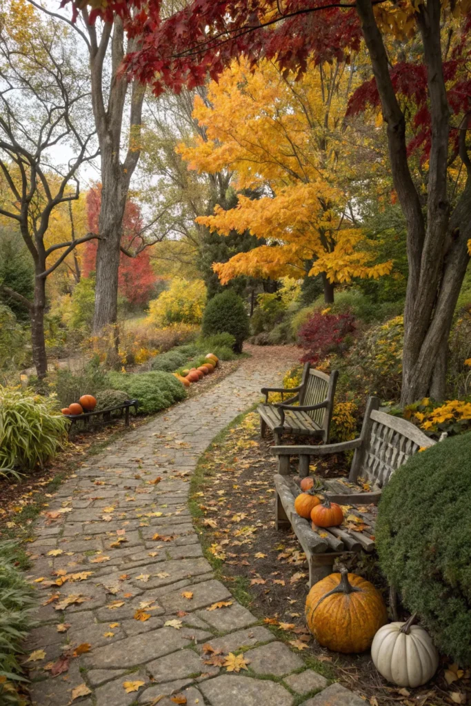 4 seasonal autumn pathway garden a winding garde