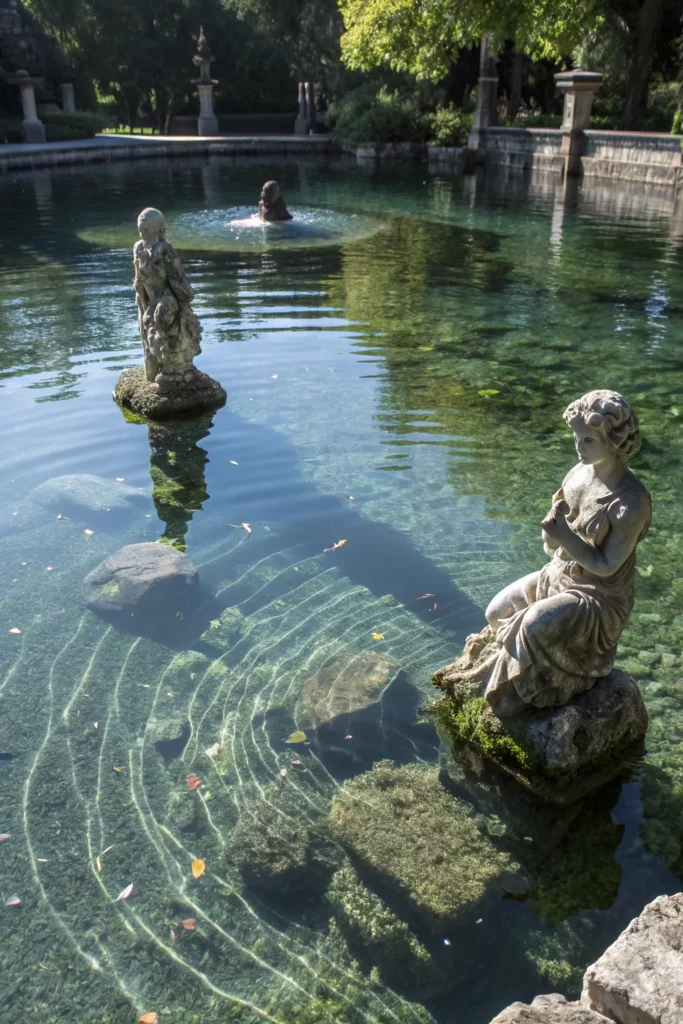 40 underwater sculpture pond a clear pond with