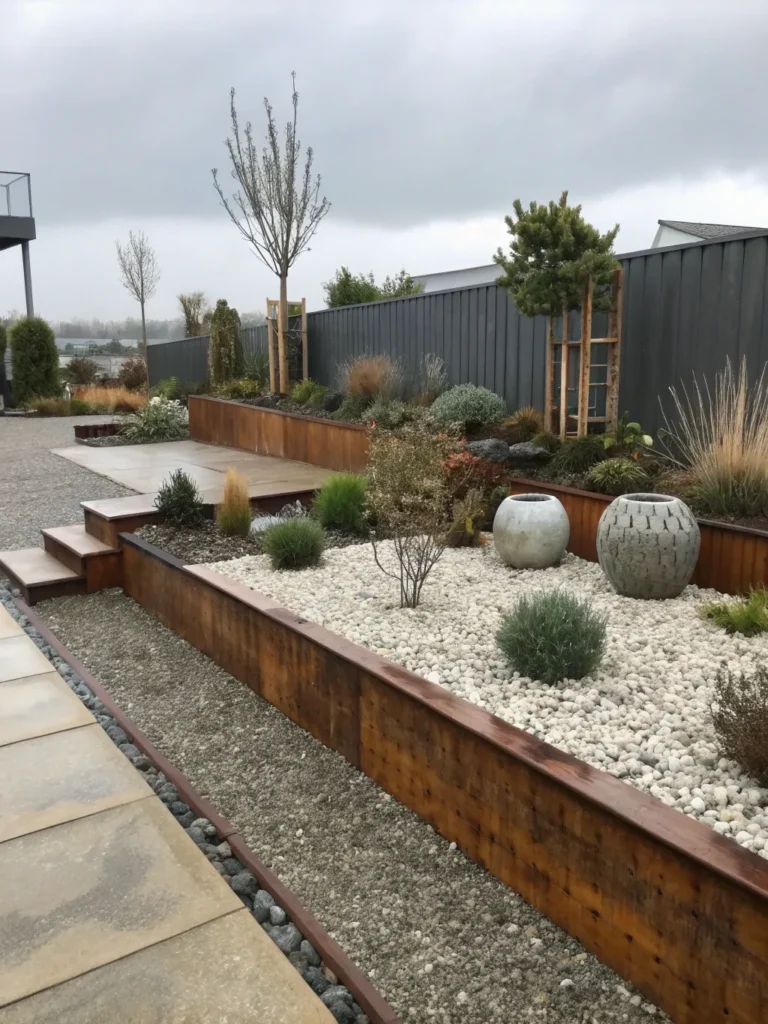 40industrial modern garden combining sleepers with