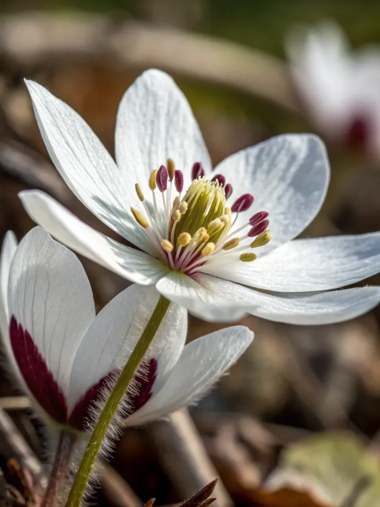 41 close of bloodroot wild flower