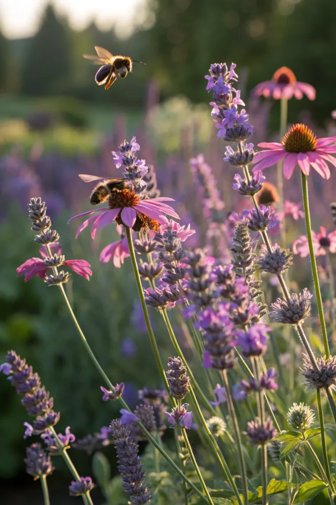 42 bee sanctuary with lavender garden bed with
