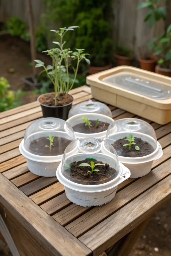 44 mini greenhouse containers small clear lid