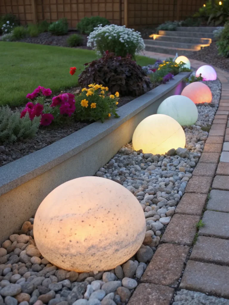 45 smooth rounded mood stones glowing in differe