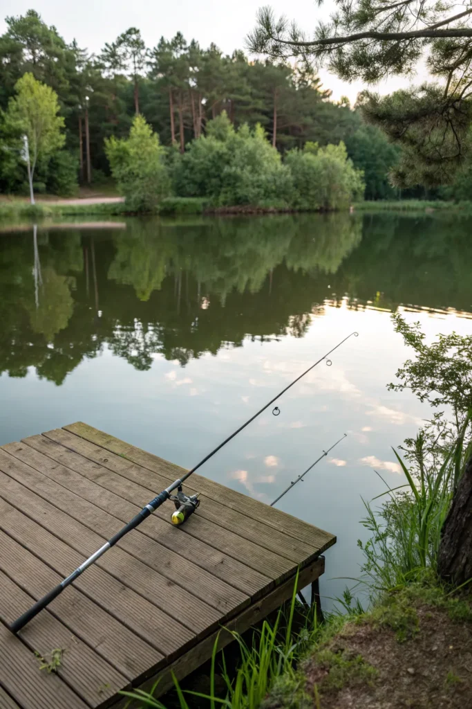 47 fishing pond a larger pond with a fishing r