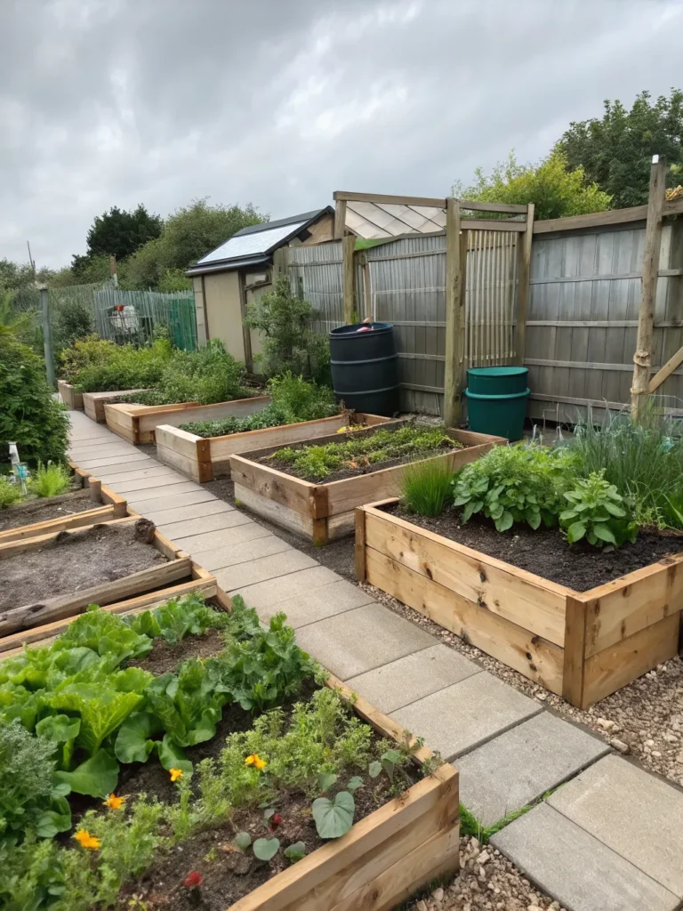 4eco conscious garden layout with eco friendly sof