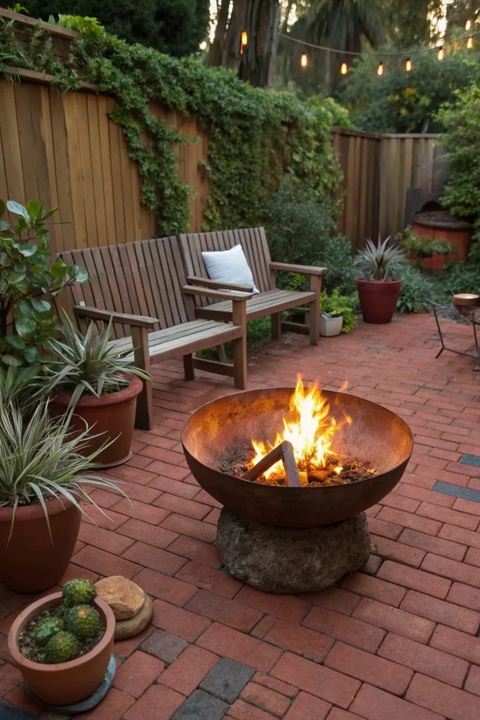 5 copper fire bowl a glowing copper fire bowl in