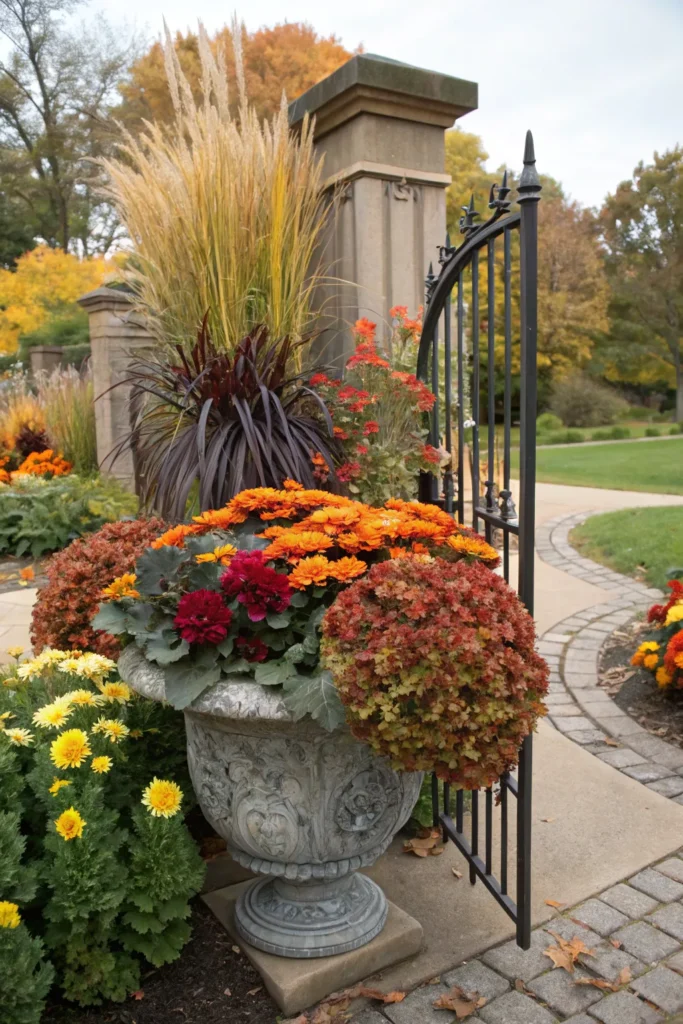 5 layered fall planters large planter layered