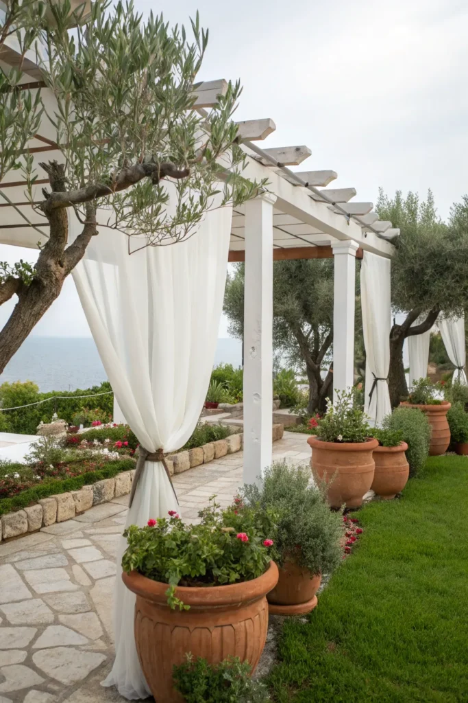 5 realistic seaside style garden with a mediterr