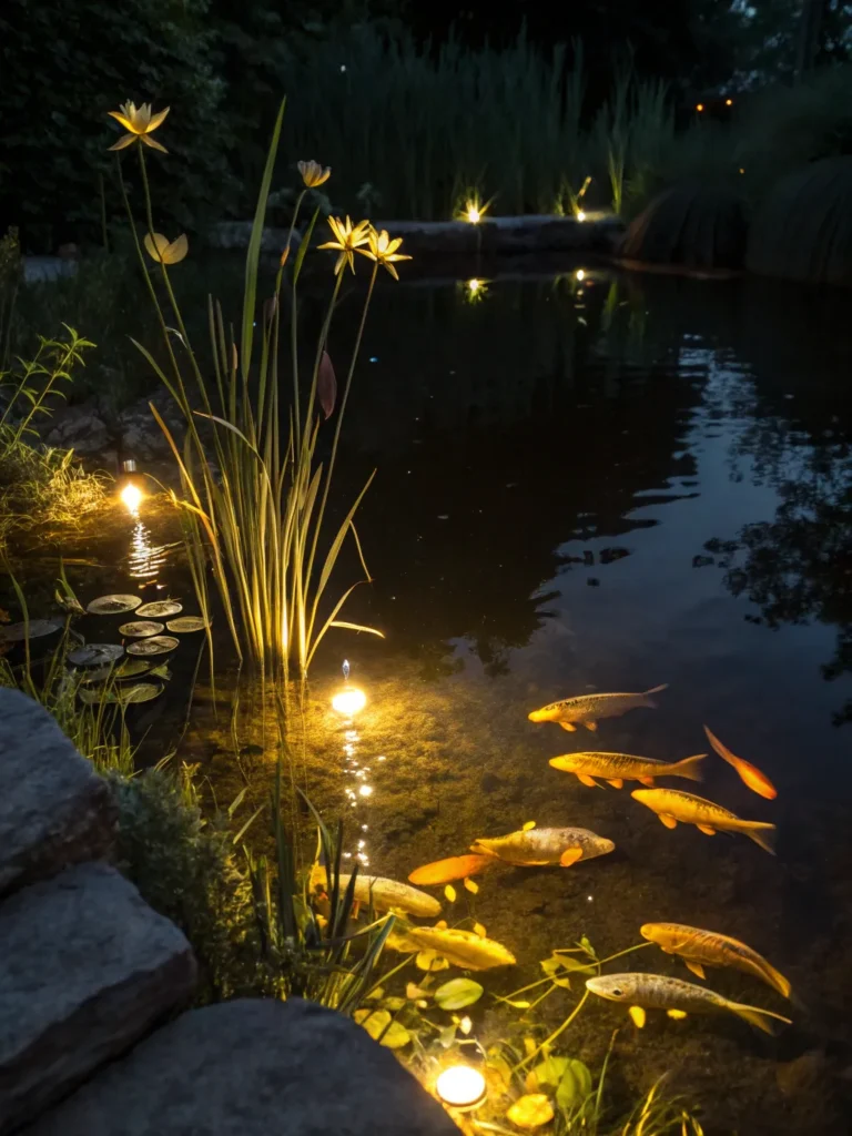 5 underwater lighting pond a night scene with