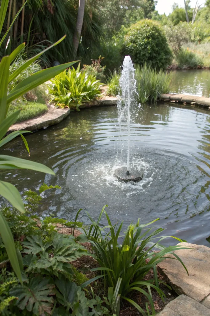 54 fountain integrated pond a pond with a bubb