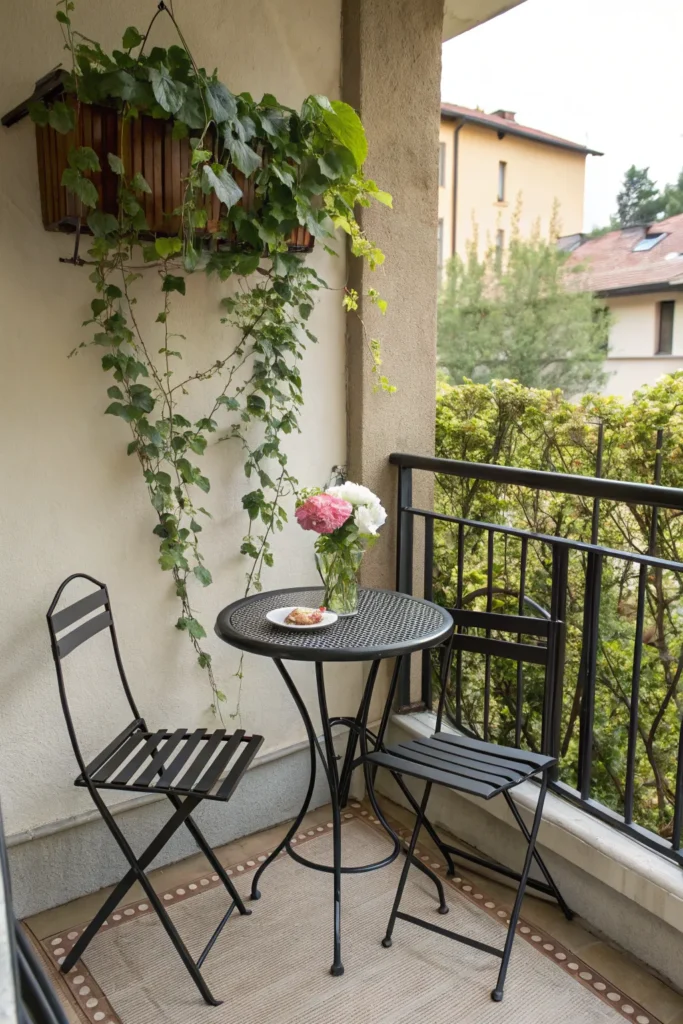 6 bistro set a compact balcony style patio with