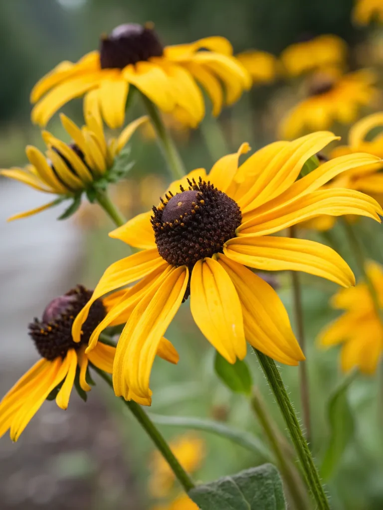 6 close up of black eyed susans wild flower