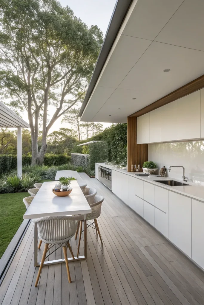 6 floating minimalist elegance deck kitchen with