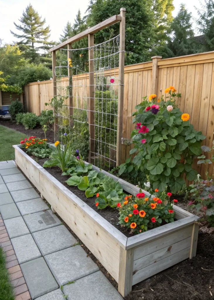 6 garden beds with trellis by bloem a rectangu